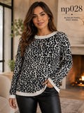 Blusa de punto print animal-NP028