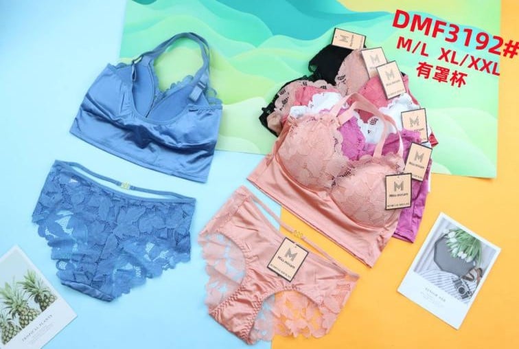 Conjunto de lencería de encaje-DMF3192