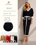 Conjunto de suéter y falda-6033