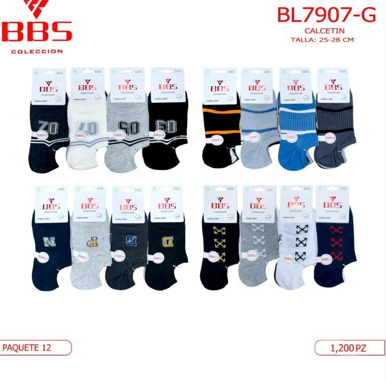 Calcetines de Tobillo para Hombre-BL7907-G