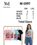 Camiseta estampada de manga corta-M-1397