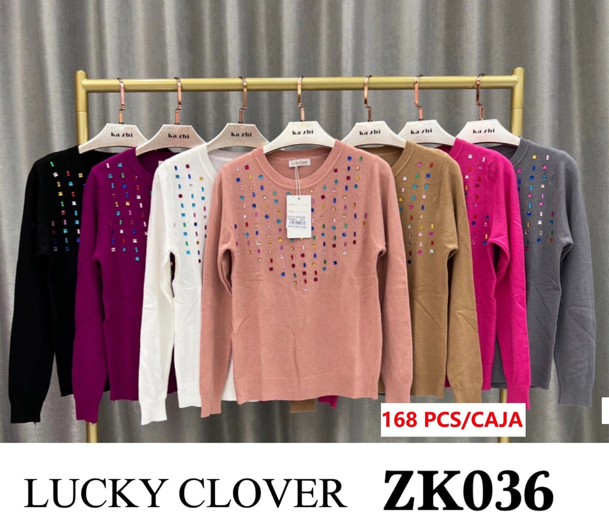 Suéter con pedrería-ZK036