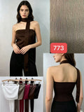 Top con bufanda integrada-773