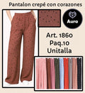 Pantalón crepé con corazones-1860