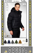 Chamarra de invierno acolchada con capucha desmontable TADEO-TM-5R2411