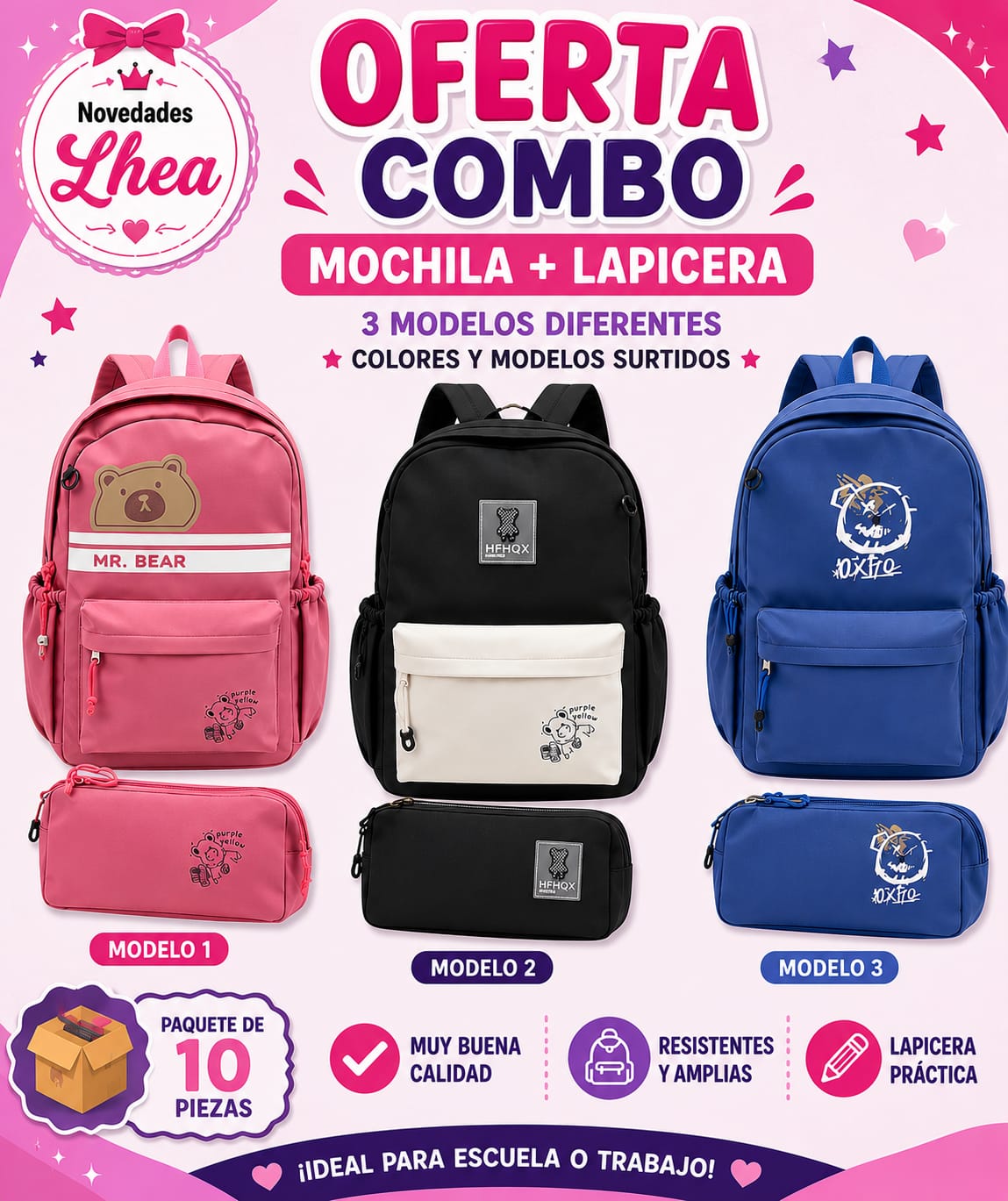 Combo Mochila y Lapicera-MOCHLAP