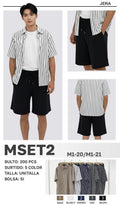 Conjunto casual de camisa y shorts-MSET2