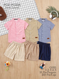 Conjunto de camisa de manga corta y shorts para niño-BGE-G1521