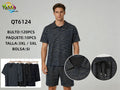 Conjunto de camiseta polo y shorts para hombre-QT6124