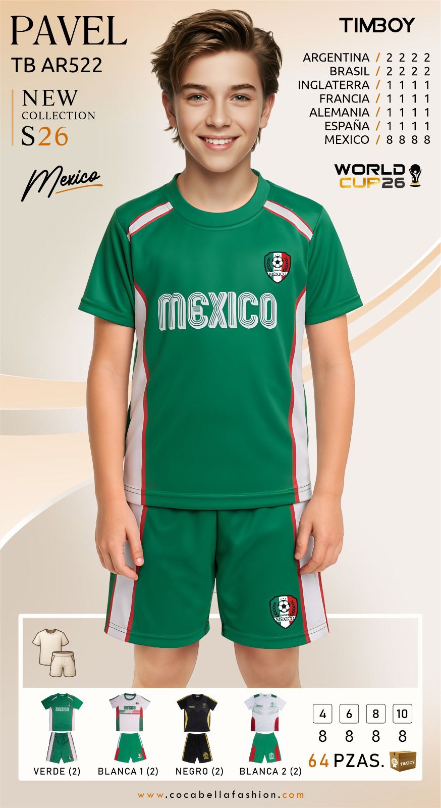 Conjunto Deportivo de Fútbol para Niño PAVEL-TB AR522