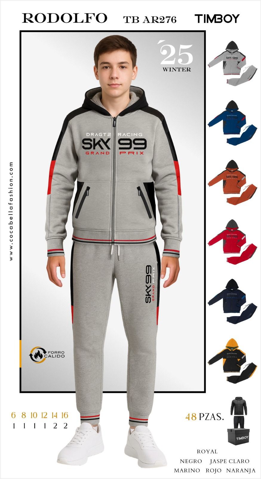 Conjunto deportivo para niño Rodolfo Sky 99-TB AR276