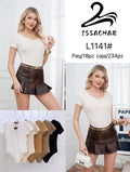 Body manga corta cuello V-L1141#