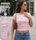 Blusa crop con estampado de cerezas-DSY5574