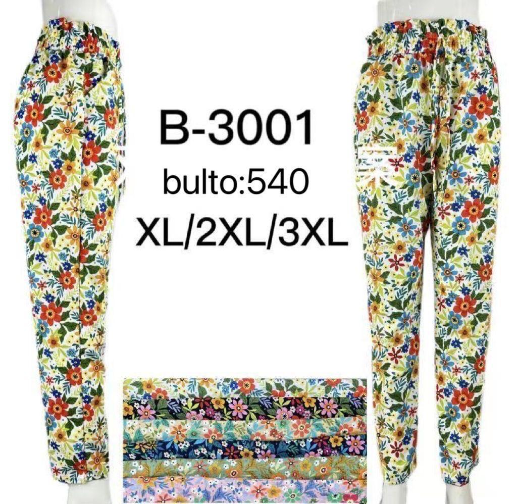 Pantalón estampado floral-B3001