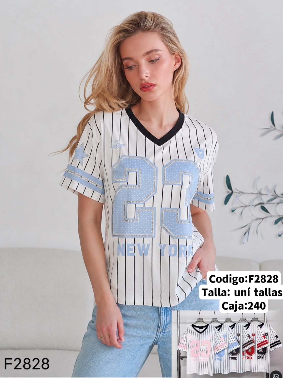 Playera estilo beisbolera-F2828