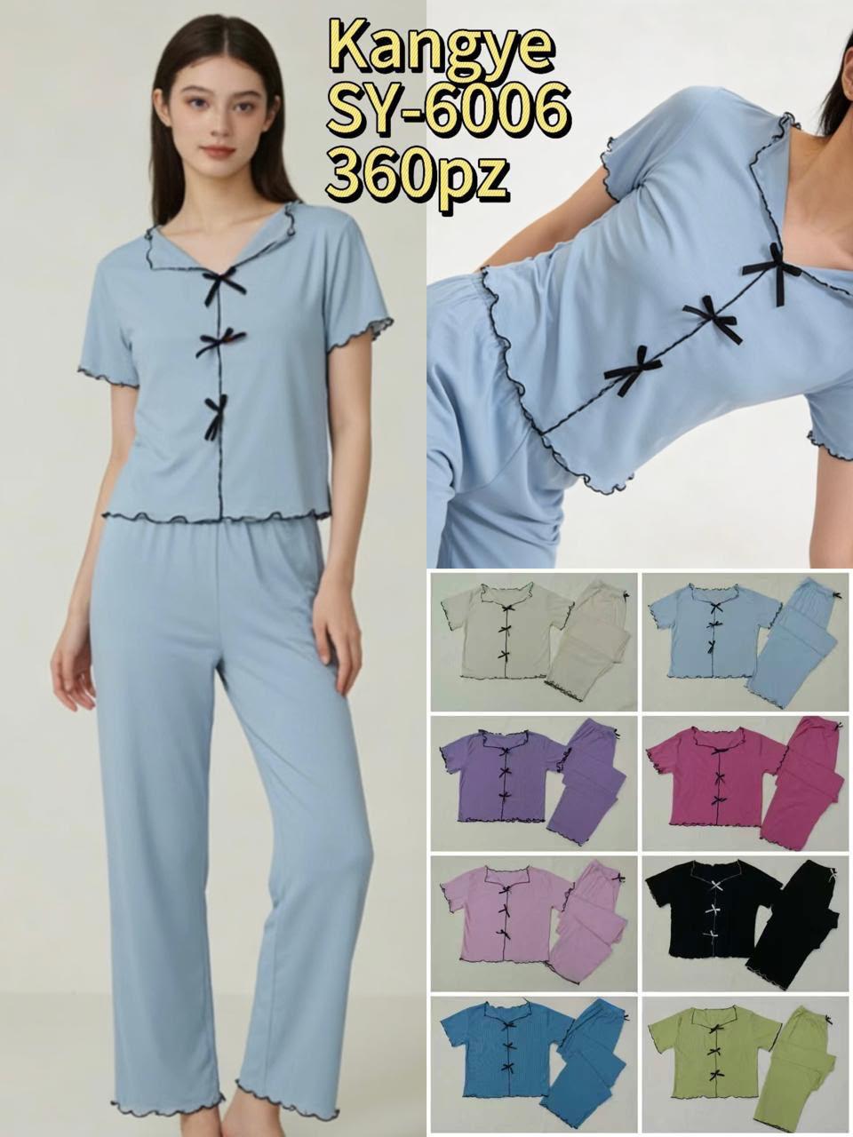 Pijama de dos piezas con lazos-SY-6006