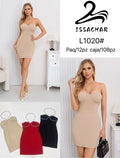 Vestido con tirantes de pedrería-L1020#