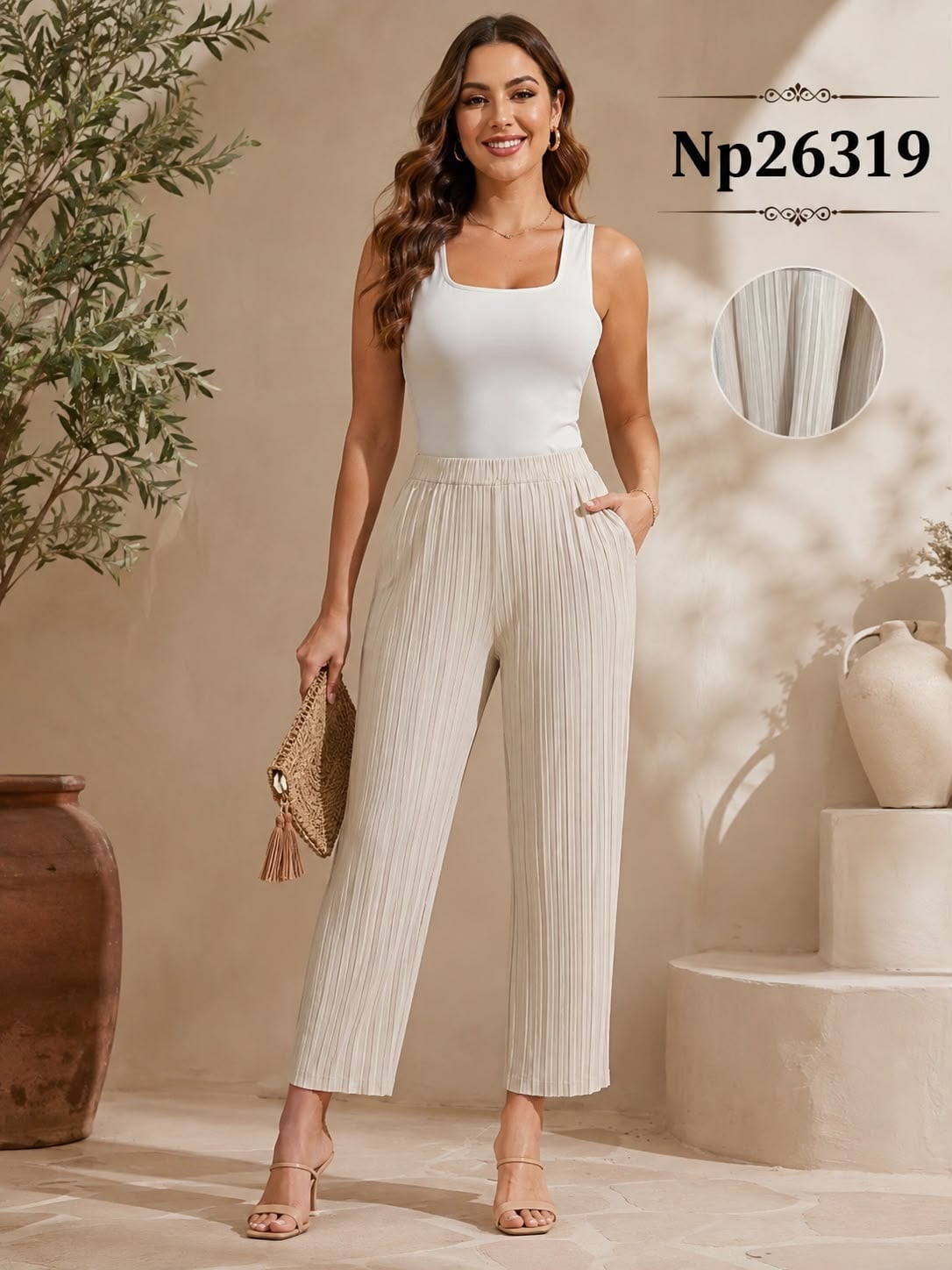 Pantalón plisado-NP26319