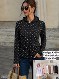 Sudadera con capucha de lunares-A3670