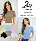 Blusa con pedrería-QA6069#