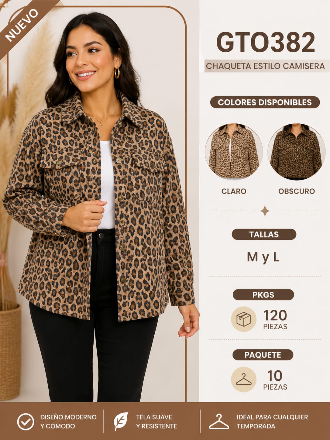 Chaqueta estilo camisera-GTO382