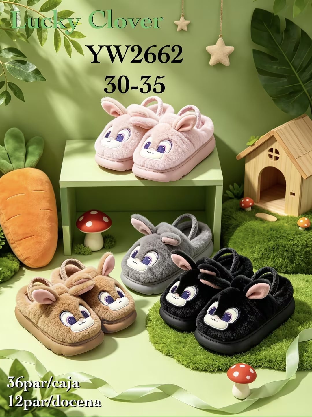 Pantuflas de conejo-YW2662