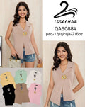 Blusa tipo chaleco con broche-QA6088