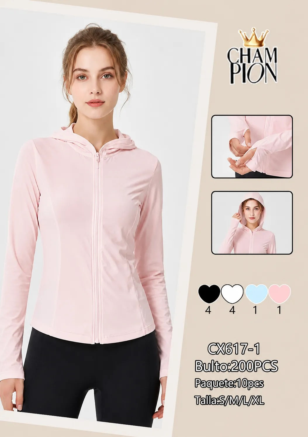 Chaqueta deportiva con capucha-CX617-1