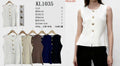 Blusa sin mangas con botones-KL1035
