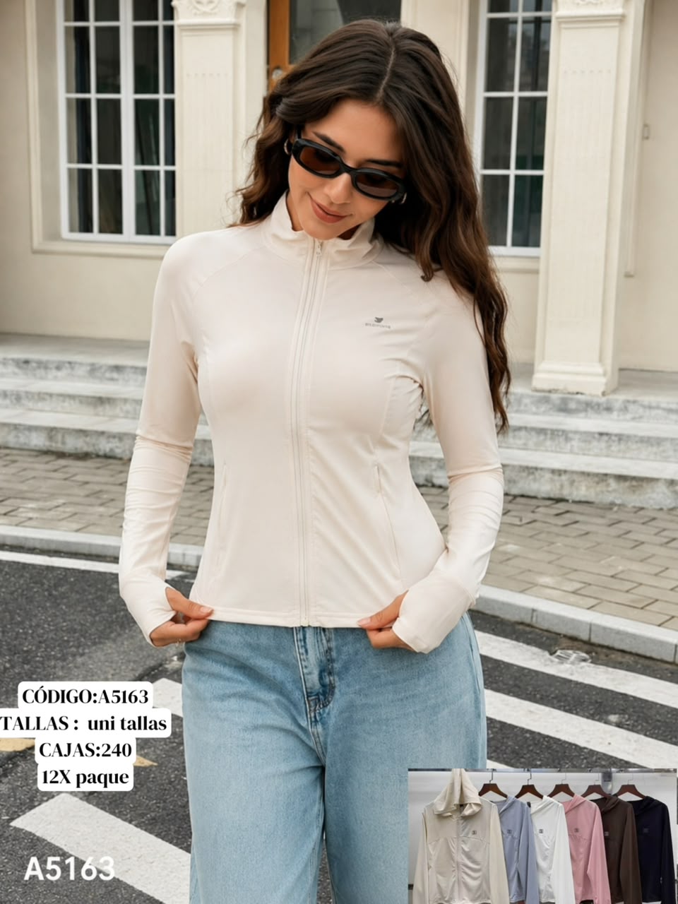 Chaqueta deportiva con cierre-A5163