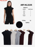 Blusa cuello alto con pedrería-KL3235