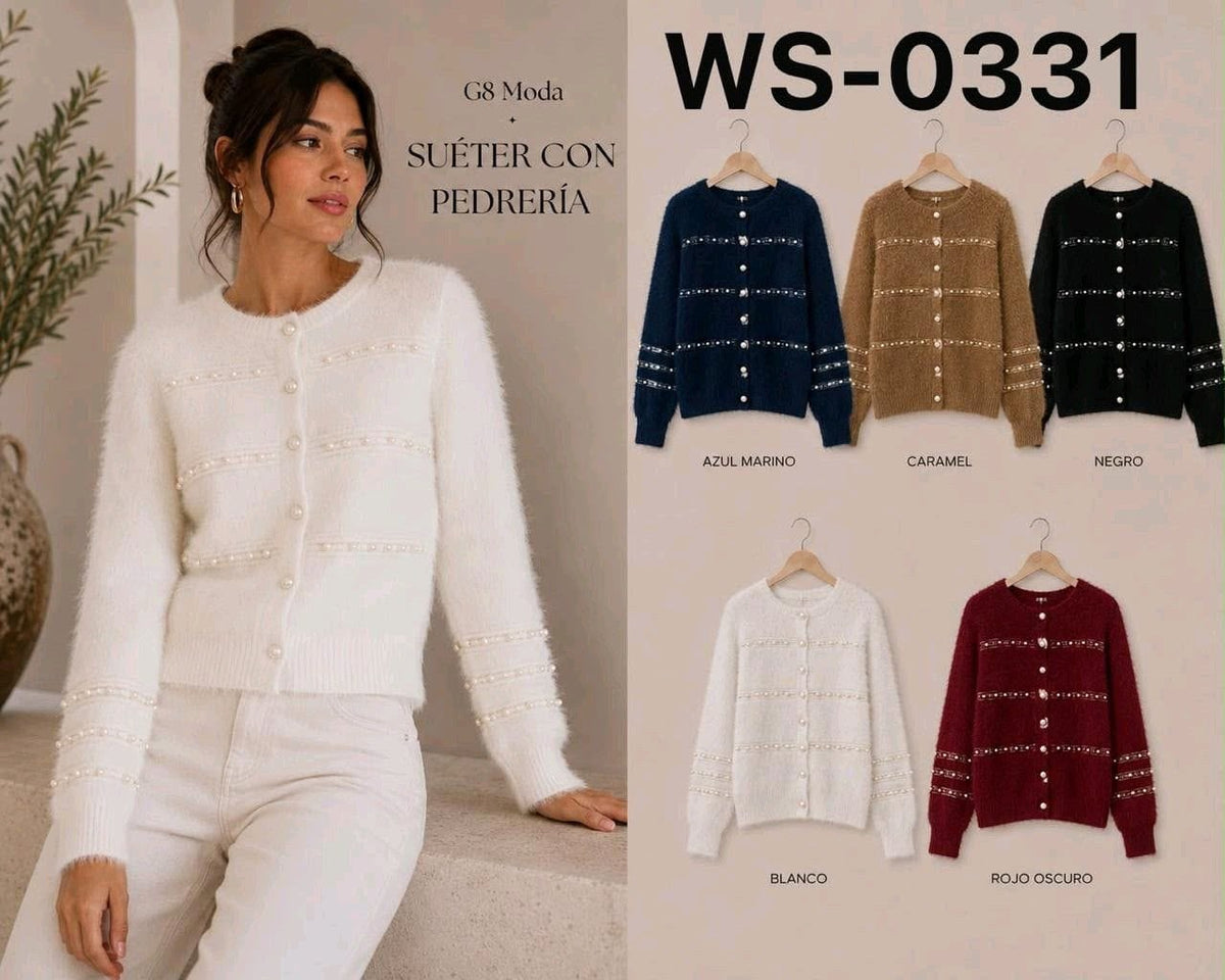 Suéter con pedrería-SUE-WS-0331