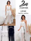 Conjunto de encaje con tiras-L914#