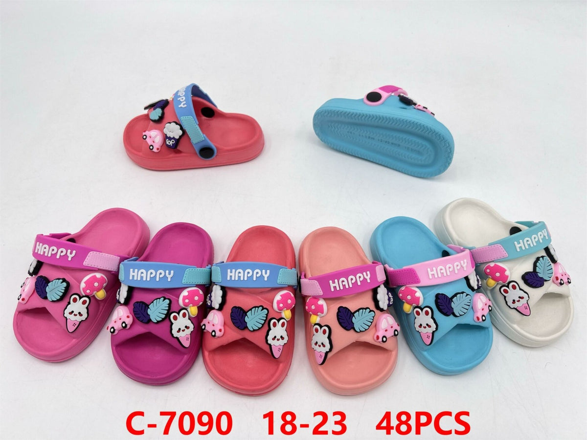 Sandalias infantiles con apliques decorativos-C-7090