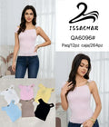 Blusa con adorno en hombro-QA6096#