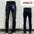 Jeans con efecto desgastado y salpicaduras-JN8013