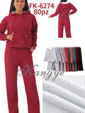 Conjunto de sudadera con capucha y pantalón-KANCON-FK6274