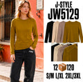 Playera manga larga-S-JW5129