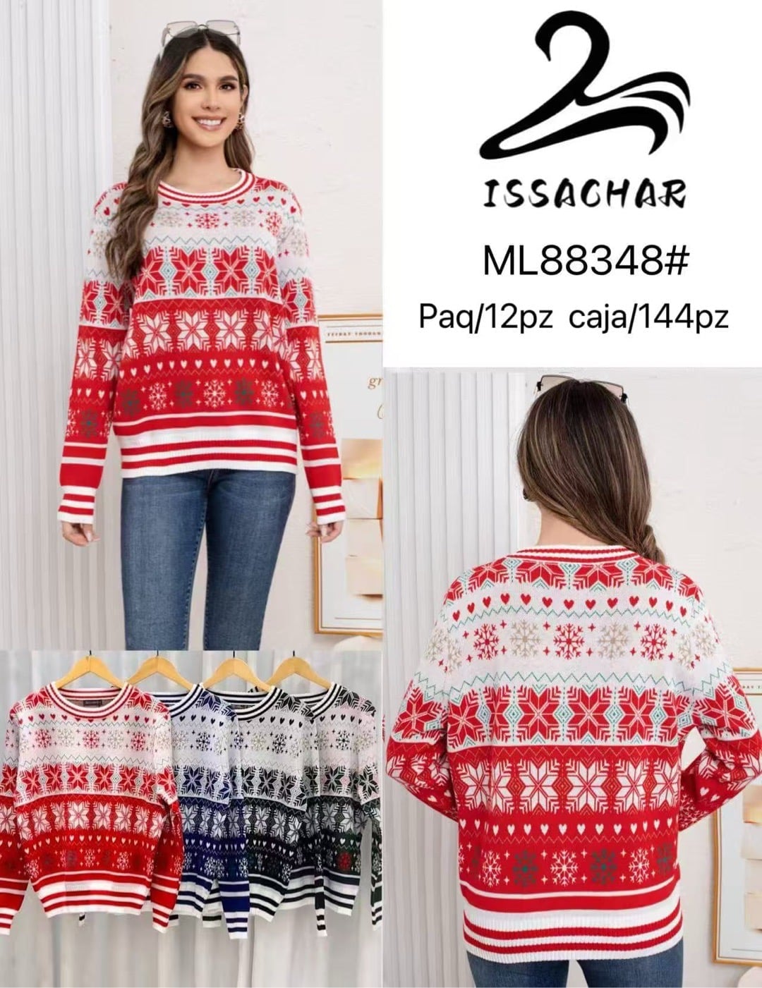Suéter navideño estampado-ML88348#