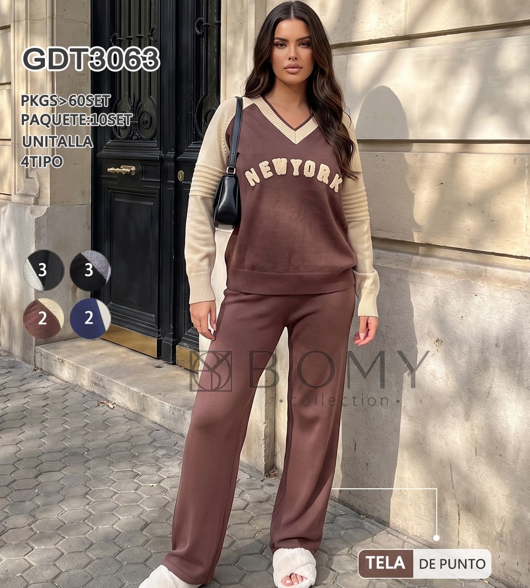 Conjunto de suéter y pantalón-GDT3063