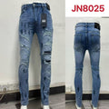 Jeans con efecto desgastado-JN8025