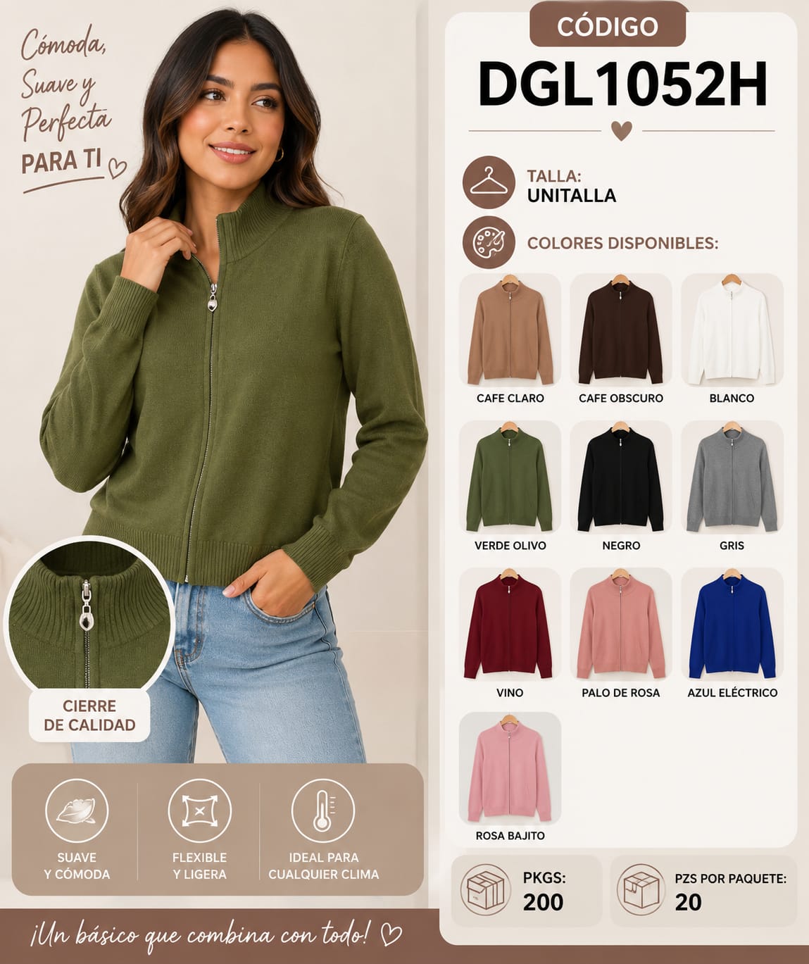 Suéter con cierre-DGL1052H