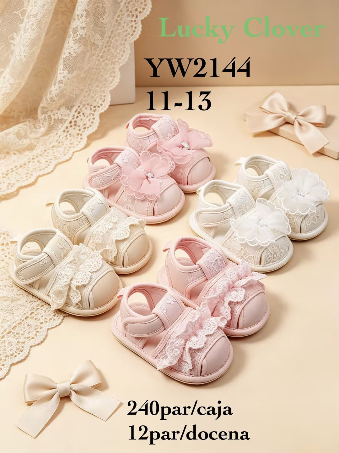 Sandalias con encaje para bebé-YW2144