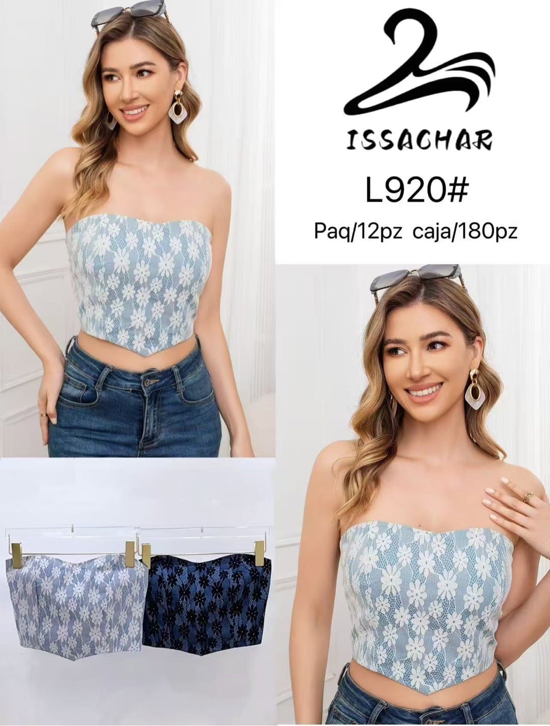 Corset de encaje-L920#