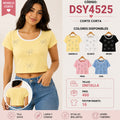 Playera Crop top con lazos-DSY4525