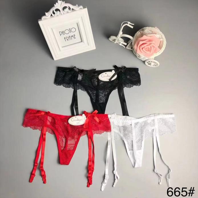 Conjunto de lencería con liguero-AJUSTE-665#