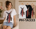 Playera con estampado de corbatas-PLA-PH-1A333