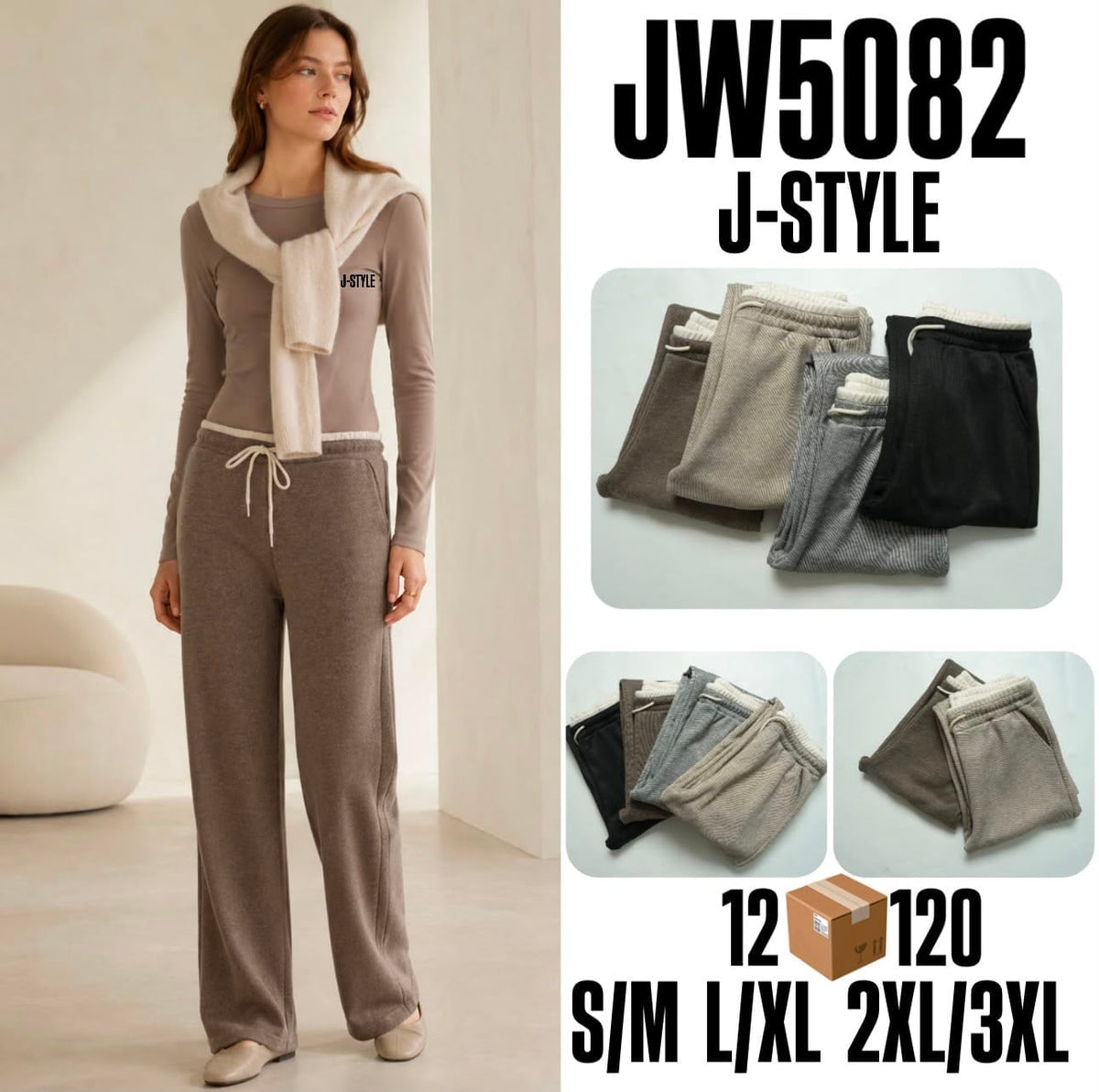 Pantalón con cordón-S-JW5082