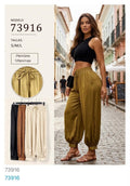 Pantalón con jareta y puño-73916