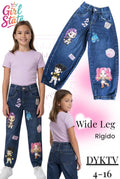 Jeans Wide Leg con estampados-DYKTV